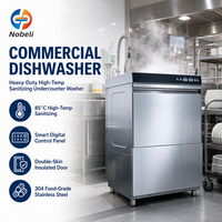 Lave-verres commercial sous comptoir en acier inoxydable 304, machine à laver les tasses automatique, économe en énergie pour bar et café