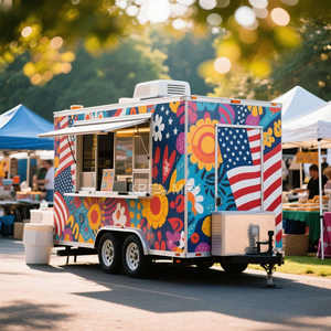 Nouveau produit 2025 Camion de cuisine mobile en acier inoxydable pour la vente de glaces Fast Food - Product Image 1