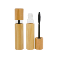 Tube vide pour baume à lèvres ou mascara en verre givré avec emballage en bambou, 5ml/10ml