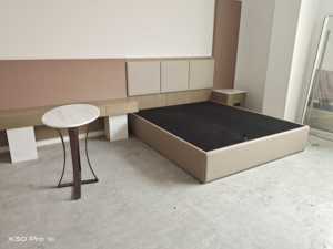 OEM ODM Custom Modern <b>Panel</b> Wood Frame Hotel Bed Set Tufted Upholstered <b>Headboard</b> Nightstands <b>for</b> Bedroom Apartment Projects - Product Image 6
