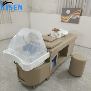 KISEN Multifunctional Professional Hair Washing Massage Chair Shampoo Bed Spa Head Water Therapy Shampoo Bed with Steamer - Product Image 2