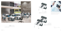 Meubles de bureau en bois modernes, poste de travail modulaire 2/4 places avec écran de table, table portable pour ordinateur portable pour hôpital/école