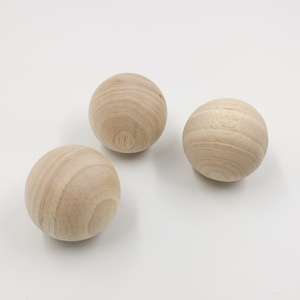 Bolas de <span class=keywords><strong>madera</strong></span> de goma Natural personalizadas para decoración navideña - Product Image 1