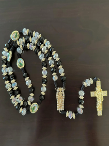 <span class=keywords><strong>Rosario</strong></span> <span class=keywords><strong>de</strong></span> San Judas y <span class=keywords><strong>la</strong></span> <span class=keywords><strong>Virgen</strong></span> María con Cuentas <span class=keywords><strong>de</strong></span> Cristal, Collar Católico Hecho a Mano con Cruz Religiosa, Collar <span class=keywords><strong>de</strong></span> <span class=keywords><strong>Rosario</strong></span> con Cuentas <span class=keywords><strong>de</strong></span> Cristal - Product Image 3