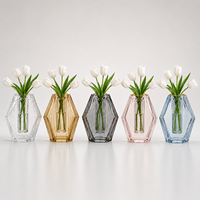 Vase de table en cristal fait main de luxe, style ferme moderne, pour mariage et décoration intérieure (vente en gros)