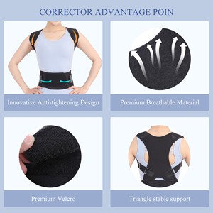 Corrector de postura Lumbar de goma de neopreno ajustable, soporte de espalda para alivio del dolor de <span class=keywords><strong>Jorobado</strong></span> y espalda baja - Product Image 3