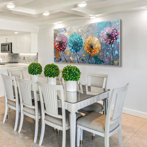 Cuadro Decorativo de Pared para el Hogar de Lujo, Impresión Artística Abstracta de Diente de León Colorido, Pintura al Óleo Pintada a Mano sobre Lienzo, Cuadro Grande Moderno para - Product Image 3