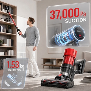 PV20 37Kpa Cordless Stick <b>Vacuum</b> Cleaner 550W Brushless Motor Lightweight <b>Handheld</b> <b>Vacuum</b> for Home Pet Hair Carpet Floor - Product Image 5