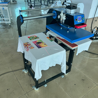 Machine à Chaud Pneumatique Coulissante Double Station Automatique pour l'Industrie du Vêtement : Motifs, Flocage, Mousse, T-shirts, Casquettes et Chaussures