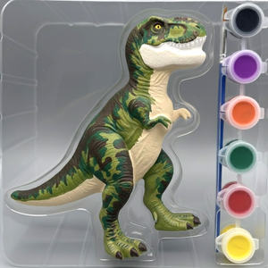 Düşük maliyetli toptan çocuk DIY dinozor boyama 3D alçı oyuncak seti 6 adet akrilik boya ile - Product Image 4