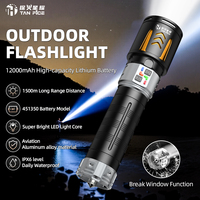 Lampe torche laser ultra-lumineuse en alliage d'aluminium, batterie au lithium ultra-grande capacité, lampe de travail extérieure, lampe tactique