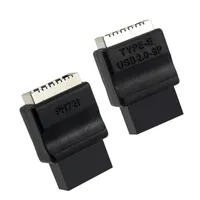Adaptador de Placa Base USB 2.0 de 9 Pines Macho a Conector Tipo E Key Type C para Panel Frontal de PC