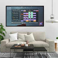 OEM 32 43 55 pouces Affichage publicitaire LCD de signalisation numérique murale avec écran tactile rétro-éclairé par LED pour tableau de menu de restaurant