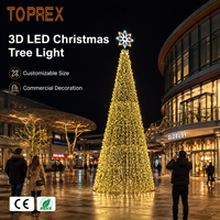 Arbre lumineux géant TOPREX en métal avec cadre en fer et LED, simulation de cône, étanche IP65, idéal pour les célébrations municipales en extérieur
