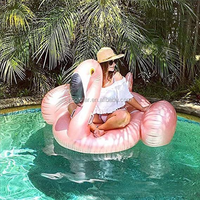 Flotteur de piscine gonflable en PVC de taille personnalisée jouet d'eau d'été pour enfants oiseau oie cygne chaise longue matelas gonflable pour le divertissement