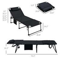 Chaise de camping pliante en aluminium avec trou pour le visage, design léger et écologique pour l'extérieur