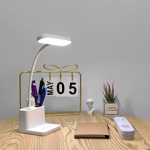 Lámpara de mesa de estudio inalámbrica recargable USB portátil, lámpara de escritorio de mesa Led con batería, luz de campamento para sala de lectura