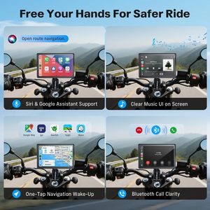 Zmecar - Monitor Portátil con Pantalla Táctil de <span class=keywords><strong>5</strong></span>'' para Motocicleta, Compatible con CarPlay y Android Auto, Navegación para Motocicleta - Product Image 5