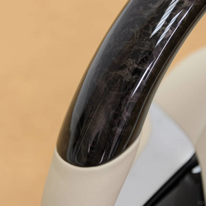 พวงมาลัยเปียโนหนังแบบครึ่งเจาะรูสีดำสำหรับ W205เมอร์เซเดส W213 W219 X290 W216 C238 W203 GLA45 C63 <span class=keywords><strong>AMG</strong></span> - Product Image 6