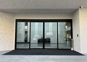 <span class=keywords><strong>Puerta</strong></span> <span class=keywords><strong>Corredera</strong></span> Automática Interior para Edificio de Oficinas con Vidrio y Marco de Acero Inoxidable, Diseño Moderno y Minimalista - Product Image 4