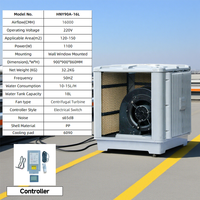 Refroidisseur d'air industriel par évaporation d'eau du désert 16000CMH monté sur le toit avec pompe et moteur pour une utilisation en atelier et en usine