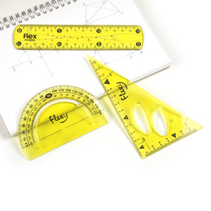 3 Miếng Thiết Lập Math <span class=keywords><strong>Set</strong></span> Vuông Thước Thước Hình Học Thước Linh Hoạt Khuyến Mại Nhựa Cai Trị Cho Các Trường Học - Product Image 6