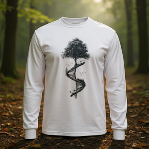 T-shirt à manches longues avec motif d'arbre, symbole de la nature, artistique, graphique, surréaliste - Product Image 3