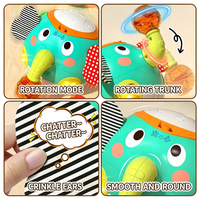 Jouet musical éléphant rotatif lumineux, activité sensorielle éducative, assortiment importé, fournitures pour fêtes en extérieur
