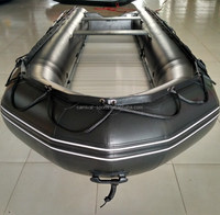 Bateau Gonflable Fournisseur 360cm 5 Personnes Gonflable Pliable Canot De Pêche PVC Coque En Aluminium Plancher Hypalon Bateau En Caoutchouc