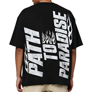 Chất Lượng Cao Tùy Chỉnh Tên Thương Hiệu Người Đàn Ông Boxy Phù Hợp T Áo Sơ Mi Nhà Sản Xuất 100% Cotton Dày Cổ Áo Heavyweight Drop Shipping Shoulder T-Shirts - Product Image 2