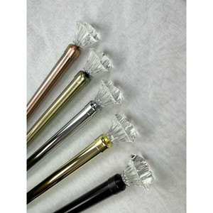 Opzioni all'ingrosso di massa per 120 espandibile-210cm ABS cristallo Finial aste per tende 5m di lunghezza con finitura bronzo rosso - Product Image 1