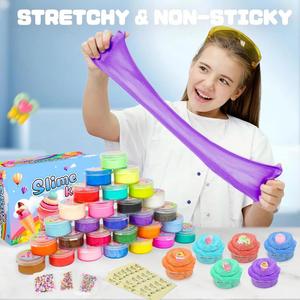 10PCS 50ml Butter <b>Slime</b> Kit Candy Scented Fluffy Party Antistress Educational <b>Toys</b> Safe Non-toxic Eco Friendly 10 Colors Kids - Product Image 2
