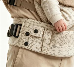 Porte-bébé ergonomique toutes saisons en polyester avec soutien lombaire, design pliable, positions ventrale ou dorsale, capacité de charge 10 kg - Product Image 6