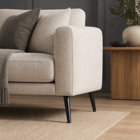 Pieds de table en forme de T en fer noir mat, support de meubles pour canapé