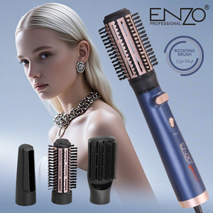 <span class=keywords><strong>ENZO</strong></span> Set Spazzola Asciugacapelli Ionica 4 in 1 con Rotazione Automatica, Ferro Arricciacapelli e Styler ad Aria Calda - Product Image 2
