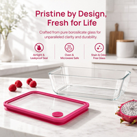 Conteneur de préparation de repas en verre borosilicate de haute qualité, certifié LFGB, sans BPA, avec couvercles hermétiques, compatible congélateur, boîte à lunch pour nouveau-né, vente au détail