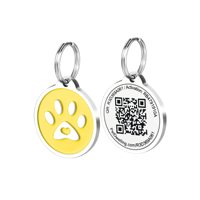 Placa de Identificación Personalizada para Perros de Aleación de Zinc con Código QR y Esmalte Suave