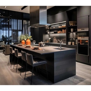 Armoires de cuisine intelligentes italiennes personnalisées, cadre en aluminium, porte en verre, système d'armoires de cuisine - Product Image 2