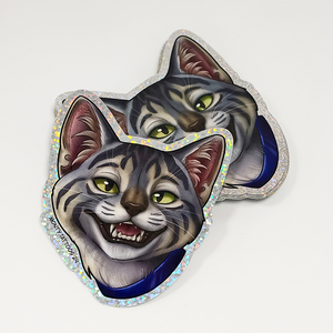 Pegatinas de Vinilo PVC Personalizadas con Efecto Láser Arcoíris, Resistentes al Agua, Adhesivas, Holográficas, con Diseño de Dibujos Animados - Product Image 4