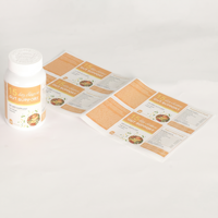 Étiquettes autocollantes personnalisées en vinyle imperméable pour emballages de médicaments et compléments alimentaires, impression en rouleau, logo produit privé, OEM ODM