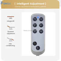 Lit de massage moderne de luxe, électrique, avec base LED dorée, en cuir PU, pour salon de beauté et esthéticienne
