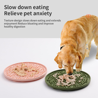 Tapis d'alimentation lente en silicone pour animaux de compagnie, facile à nettoyer, adapté aux chats et aux chiens, tapis à lécher, mangeoire lente, résistant aux déversements et aux renversements