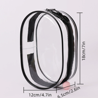 Étui de protection simple pour poupée en vinyle de 18 cm, sac transparent en PVC pour poupée avec fermeture éclair colorée, pochette portable pour poupée en peluche
