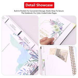 Catálogo de Cuadernos, Impresión Personalizada, Organizador Espiral con Lámina Dorada Rosa, Tapa Dura, Diario de Papel para Bodas, Agenda, Planificador - Product Image 2