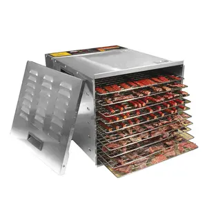 Thép Không Gỉ Dehydrator Thực Phẩm 10 Lớp Kỹ Thuật Số Kiểm Soát Máy Sấy Thực Phẩm