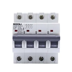 KEDU 3P+N 63A 10kA MCB Miniature Circuit Breaker MCCB for home and Industry