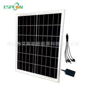 แผงโซลาร์เซลล์โพลีคริสตัลไลน์ Espeon 20W 6V พร้อมระบบป้องกันแรงดันไฟฟ้าสำหรับการชาร์จโทรศัพท์มือถือ - Product Image 4