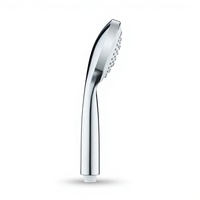 Pomme de douche à main moderne en chrome avec sortie d'eau unique, montage mural pour appartement, installation facile