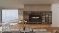 Lemari TV Modular Modern Custom - Furnitur Ruang Tamu - Dukungan Gambar Proyek Apartemen Villa - Solusi Rumah Lengkap Custom