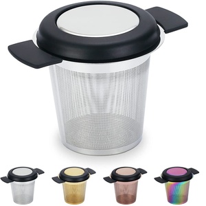 Infusore per Tè in Acciaio Inox 18/8 Extra Fine, Ecologico, <span class=keywords><strong>con</strong></span> Grande Capacità, Doppi Manici e Vassoio Raccogligocce per Teiera Sospesa - Product Image 6
